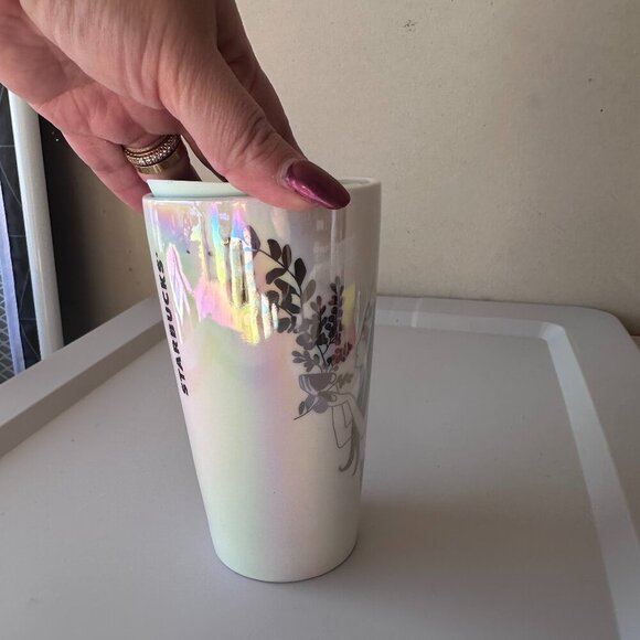 STARBUCKS Winter 2021 iridescent Siren Tumbler w/lid - Picture 2 of 2